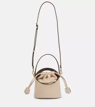 Мини-сумка-ведро saturno из кожи Etro, бежевый