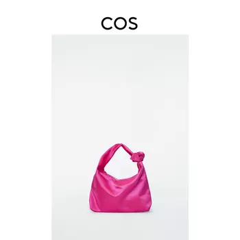 Мини-сумка женская Cos с атласным узлом, розовый