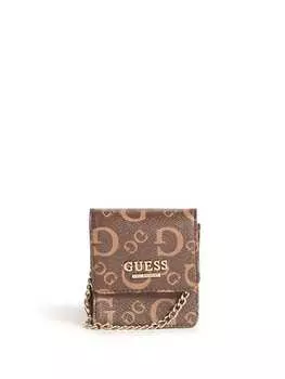 Мини-сумочка через плечо с логотипом Guess Factory, цвет Nude