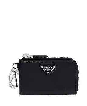 Мини-сумочка из кожи Saffiano Prada, черный