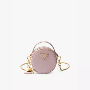 Мини-Сумочка из сафьяновой кожи Prada, розовый