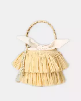 Мини-сумочка Josephine из соломы натурального цвета с бахромой Zahati, цвет Natural