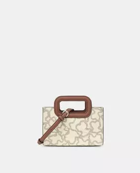 Мини-сумочка Kaos Icon бежевого цвета с логотипом Tous, бежевый