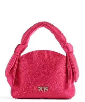 Мини-сумочка Knots текстильная Pinko, розовый