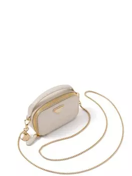 Мини-сумочка Prada на молнии, нейтральный цвет