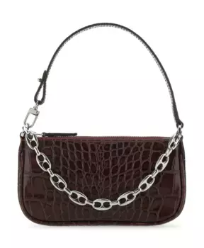 Мини Сумочка Rachel из шоколадной кожи By Far, коричневый