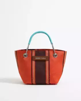 Мини-сумочка с полосатым принтом Bimba y Lola, оранжевый