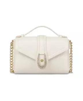 Мини Сумочка с принтом питона цвета слоновой кости Pollini, бежевый