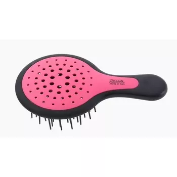 Mini Superbrush, черная/розовая ручка, компактная щетка для распутывания волос Jneke