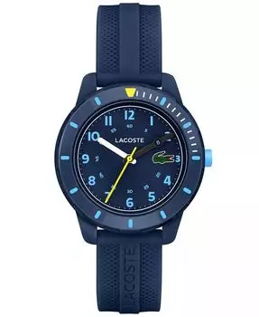Мини-теннисные часы с темно-синим силиконовым ремешком, 34 мм Lacoste, синий