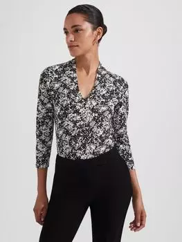 Мини-топ Aimee с принтом Splodge Hobbs, черный/слоновая кость