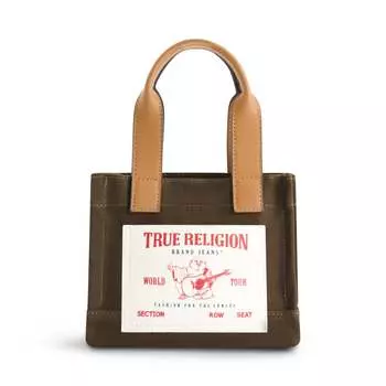 Мини-тоут True Religion, оливковый