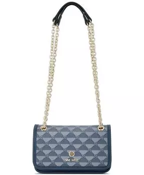 Мини-трансформер Tristian с клапаном через плечо Nine West, цвет Navy Logo