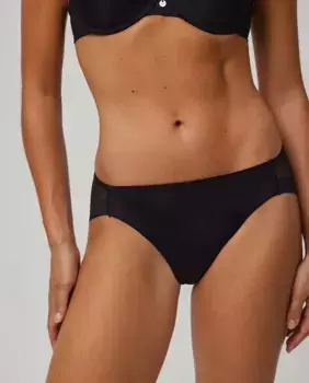 Мини-трусики с деталями из тюля Ysabel Mora, черный