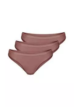 Мини-Трусы 3 шт. в упаковке на каждый день хлопок Sloggi, цвет cacao