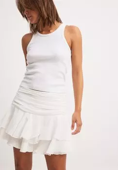 Мини-юбка A-line skirt NA-KD, белый