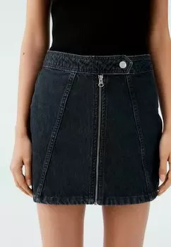Мини-юбка A-line skirt Next, серый