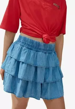 Мини-юбка A-line skirt Next, синий