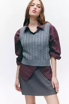 Мини юбка а силуэта Monki, серый