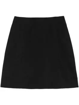 Мини-юбка А-силуэта с завышенной талией Jil Sander, черный