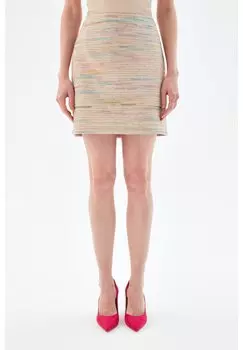 Мини-юбка adL, бежевый меланж