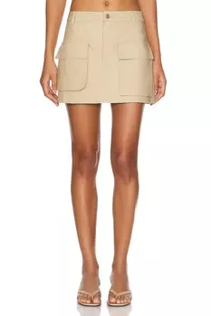 Мини-юбка AEXAE, бежевый