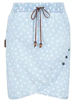 Мини-юбка alife and kickin, цвет light denim