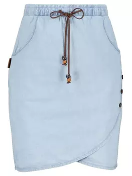 Мини-юбка alife and kickin, цвет light denim