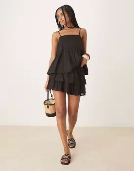 Мини-юбка ASOS DESIGN rara черного цвета