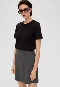 Мини-юбка AUS s.Oliver BLACK LABEL, антрацит