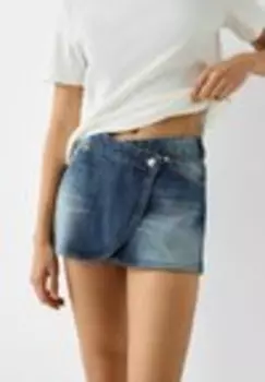 Мини-юбка Bershka, темно-синий