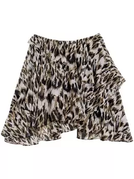 Мини-юбка Bimba y Lola с принтом Plumancha, зеленый