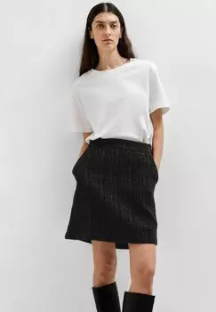 Мини-юбка BOUCL Selected Femme, черный