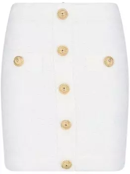 Мини-юбка букле Balmain, белый