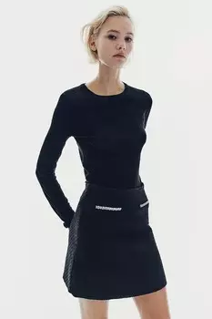 Мини юбка букле H&M, черный
