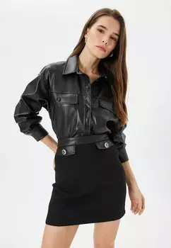 Мини-юбка Button Detail Koton, черный