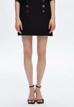 Мини-юбка BUTTON DETAILED MINI adL, черный