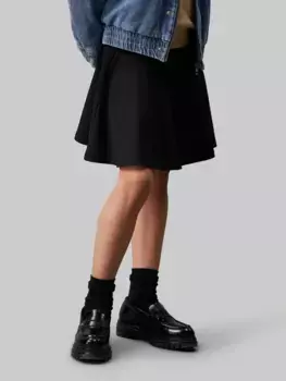 Мини-юбка Calvin Klein Jeans "PUNTO TAPE A LINE SKIRT", для детей до 16 лет, с надписью логотипа Calvin Klein, цвет Ck Black