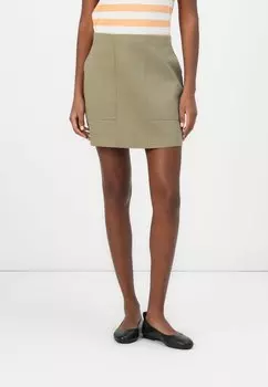 Мини-юбка CARY Barbour, зеленый