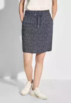 Мини-юбка Cecil, эластичный пояс с кулиской, синий