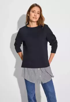 Мини-юбка Cecil с планкой на пуговицах, синий