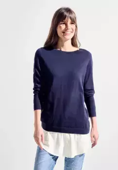 Мини-юбка Cecil с планкой на пуговицах, белый