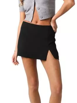 Мини-юбка черного цвета OLIVACEOUS