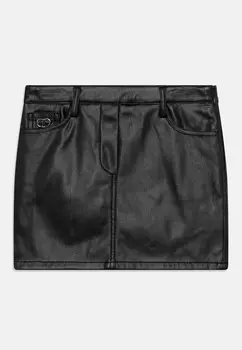 Мини-юбка COATED SKIRT TWINSET, черный