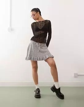 Мини-юбка COLLUSION с трикотажным узором