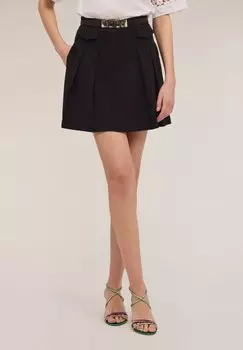 Мини-юбка CON MOTIVO TASCHE Motivi, черный