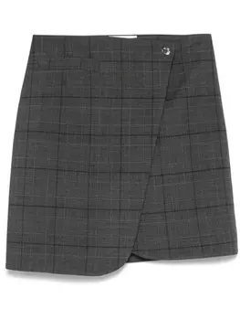 Мини-юбка Coperni с запахом, серый