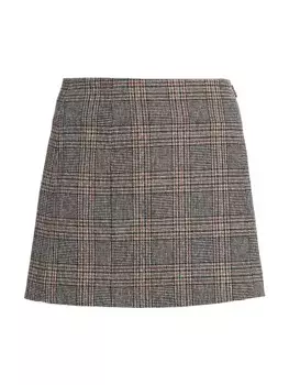 Мини-юбка Cora в клетку с пряжкой Rag & Bone, черный