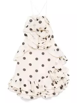 Мини-юбка Crush ZIMMERMANN, белый