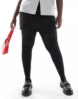 Мини-юбка Curve с разрезами черного цвета ASOS DESIGN